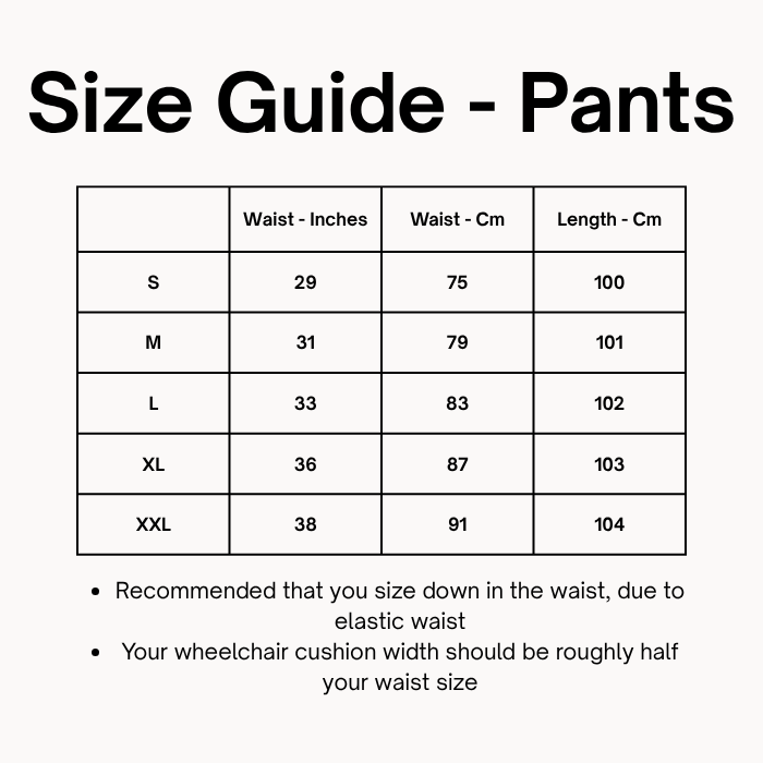 Everyday Adaptive Pants for Wheelchair Users - Black