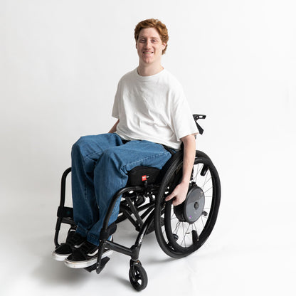 side view of adaptive jeans